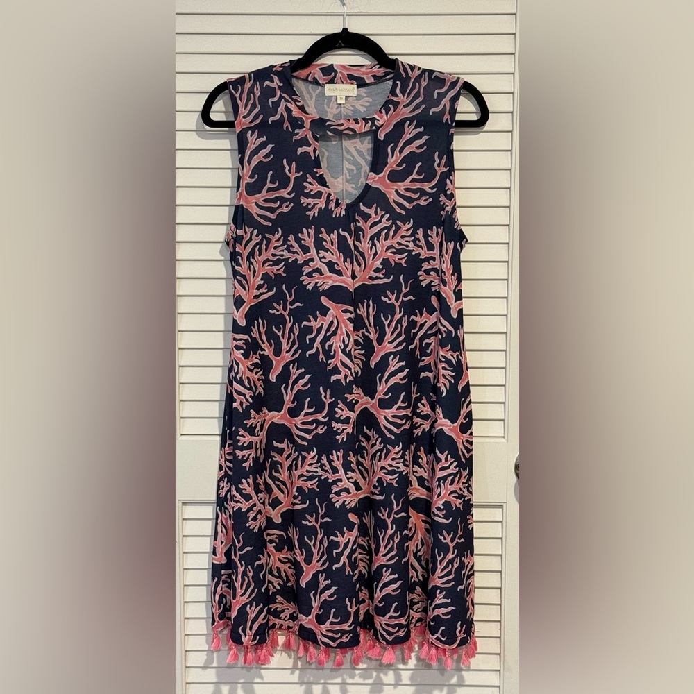 Coral Print Sleeveless Top